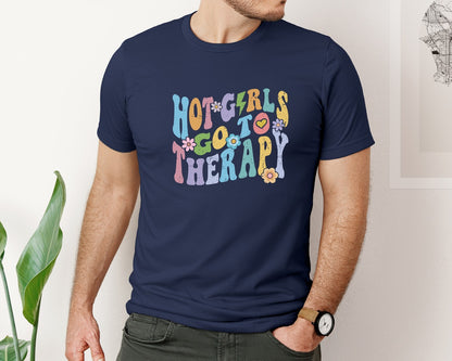 brand:Bella Canvas|color:Navy|Mental Health Therapy Graphic T-Shirt