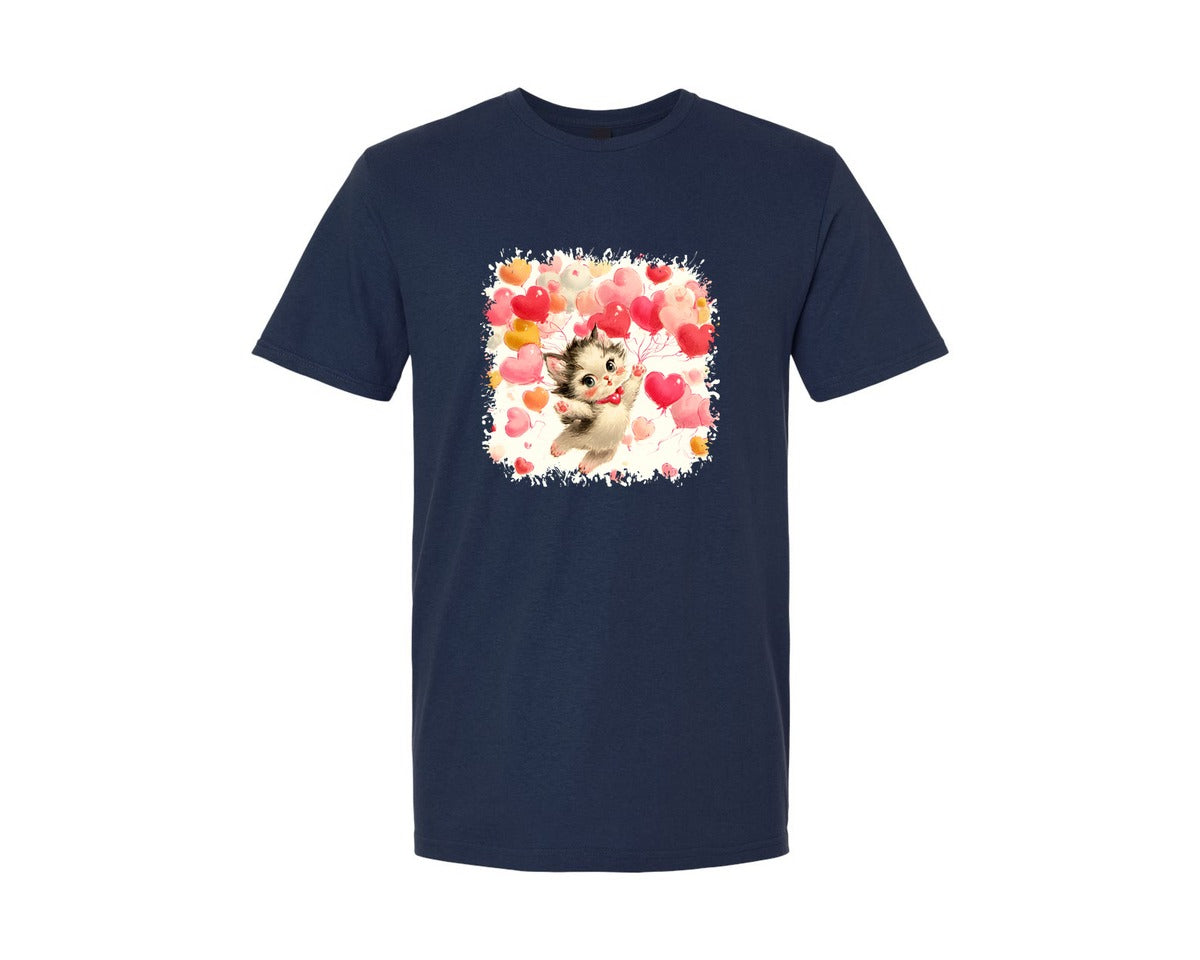 brand:Generic|color:Navy|Vintage Valentine Square Tshirt 32 Graphic T-Shirt
