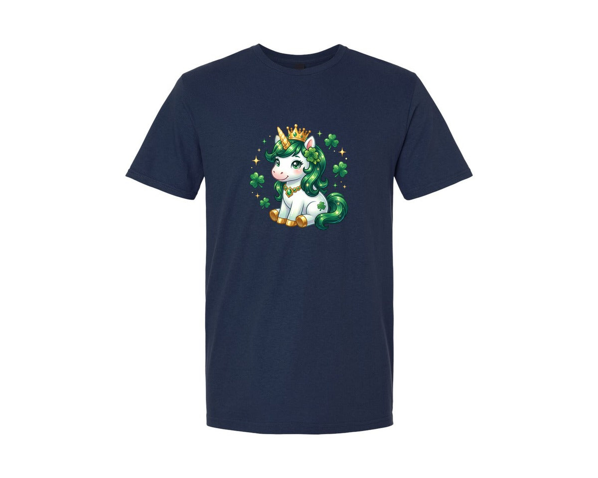 brand:Generic|color:Navy|Cute St Patricks Day Unicorn 2 Graphic T-Shirt