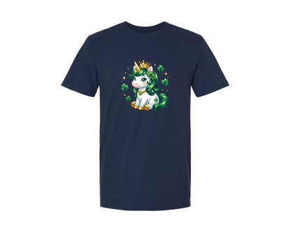 brand:Generic|color:Navy|Cute St Patricks Day Unicorn 2 Graphic T-Shirt
