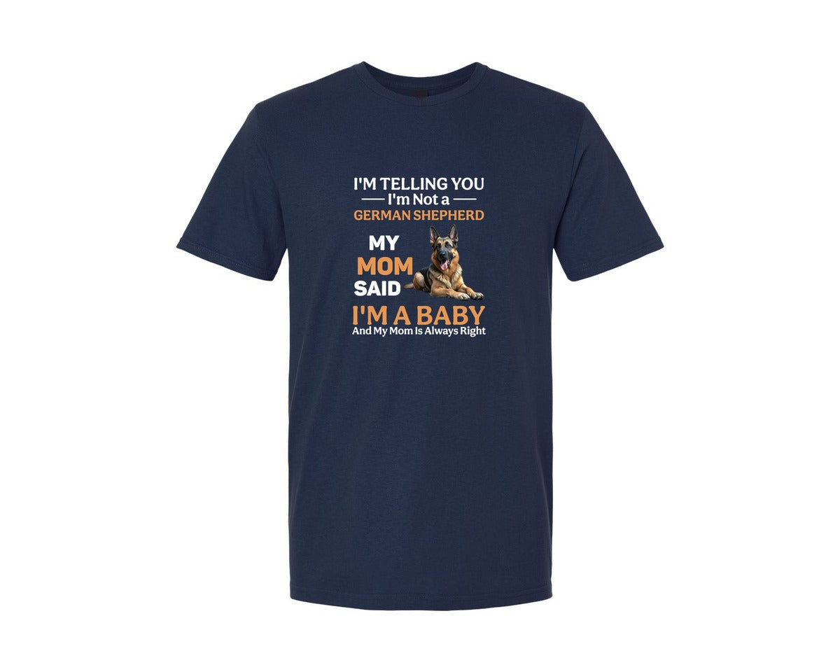 brand:Generic|color:Navy|Im Telling You Im Not German Shepherd Graphic T-Shirt