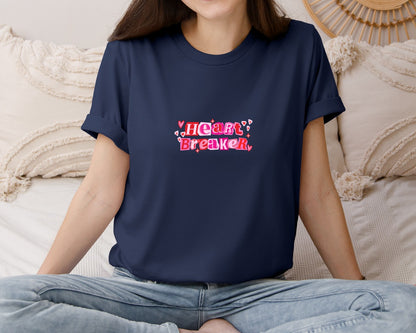 brand:Bella Canvas|color:Navy|Heart Breaker Valentine 2 Graphic T-Shirt