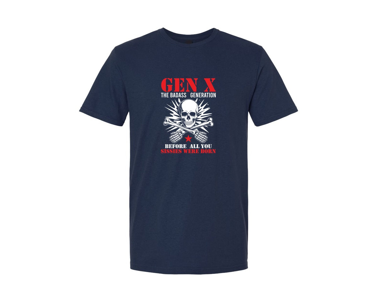 brand:Generic|color:Navy|Retro X Generation Before All You Sissie 3 Graphic T-Shirt