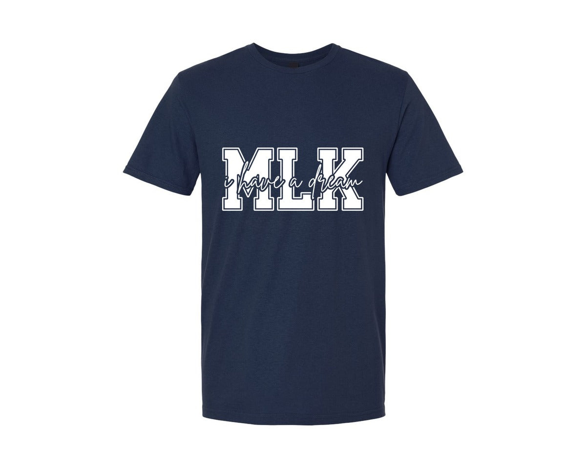 brand:Generic|color:Navy|His Dream Is My Dream Mlk Black History Graphic T-Shirt