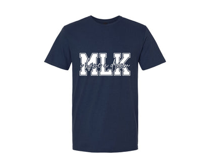 brand:Generic|color:Navy|His Dream Is My Dream Mlk Black History Graphic T-Shirt