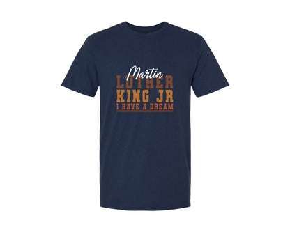 brand:Generic|color:Navy|Martin Luther Jr King Black History Graphic T-Shirt