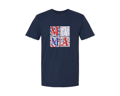 brand:Generic|color:Navy|4Th Of July Mama Patriotic Mom Graphic T-Shirt