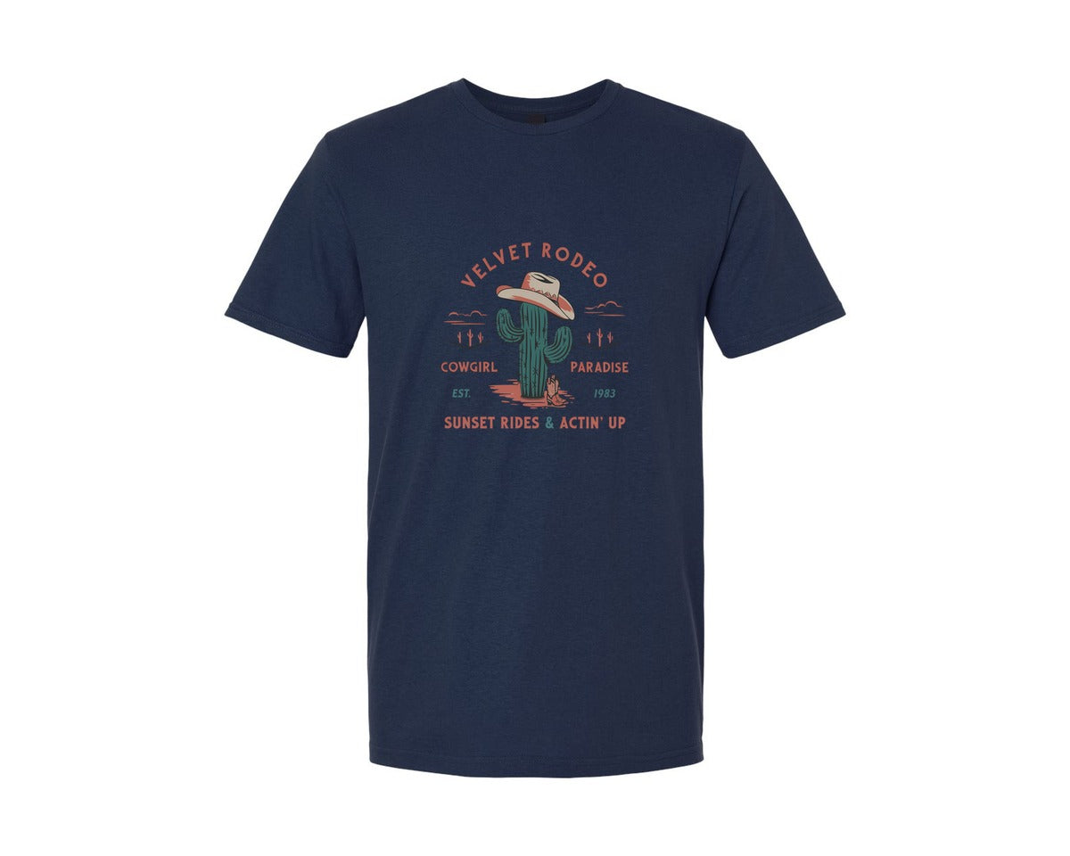brand:Generic|color:Navy|Velvet Rodeo Western Cowgirl Graphic T-Shirt