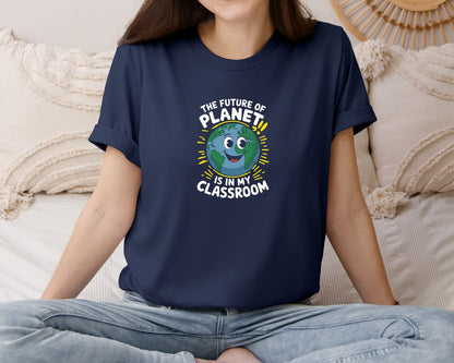brand:Bella Canvas|color:Navy|The Future Of Planet Earth Is In My 2 Graphic T-Shirt