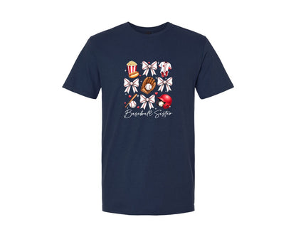 brand:Generic|color:Navy|Baseball Sister Design 2 Graphic T-Shirt