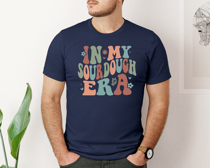 brand:Bella Canvas|color:Navy|In My Sourdough Era Bread Baker Mom Graphic T-Shirt
