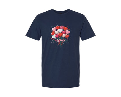 brand:Generic|color:Navy|Heart Balloon Bouquet 2 Graphic T-Shirt