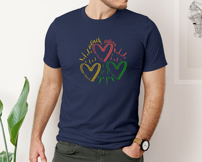 brand:Bella Canvas|color:Navy|Black History Month Svgblack History Graphic T-Shirt