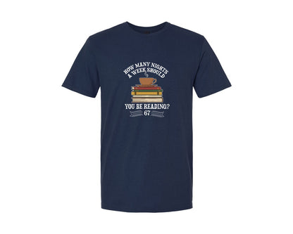 brand:Generic|color:Navy|How Many Nights A Week Should You Be Rea 3 Graphic T-Shirt