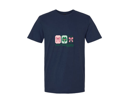 brand:Generic|color:Navy|Retro Coquette St Patricks Day 14 Graphic T-Shirt