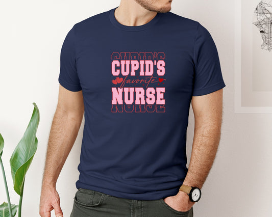 Cupids Favorite Nurse Valentin Graphic T-Shirt