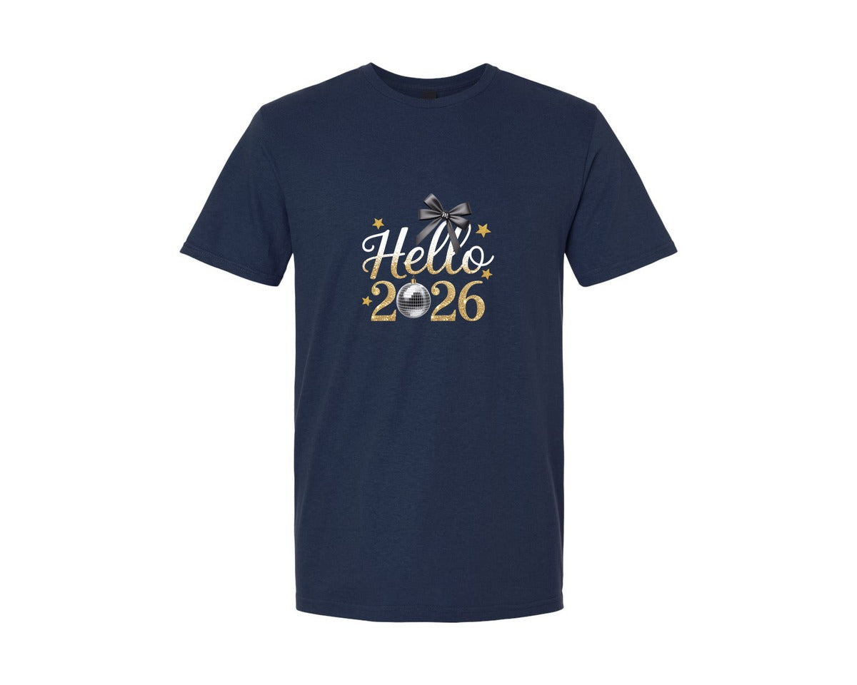 brand:Generic|color:Navy|Happy New Year 2026 Trendy New Year 6 Graphic T-Shirt