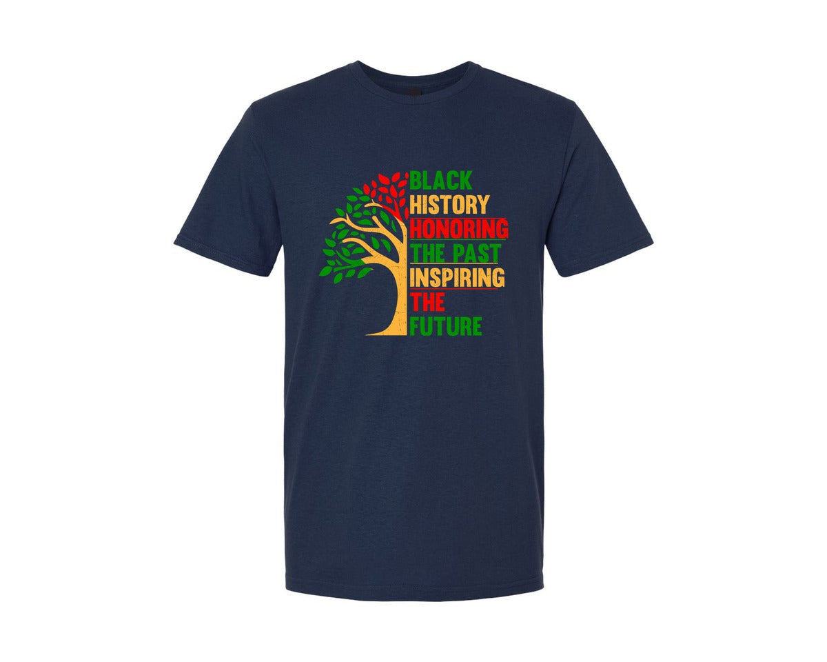 brand:Generic|color:Navy|Black History Month Black History Graphic T-Shirt