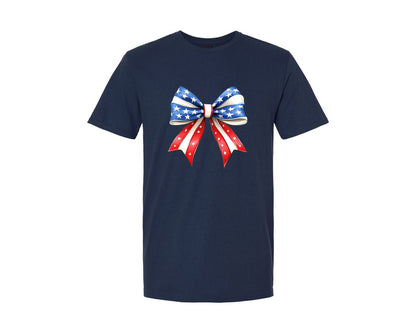 brand:Generic|color:Navy|4Th Of July Bow Design T Shirt 7 Graphic T-Shirt