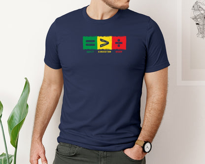 brand:Bella Canvas|color:Navy|Equality Is Greater Than Division 11 Graphic T-Shirt