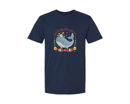 brand:Generic|color:Navy|Gods Plans Whale Graphic T-Shirt