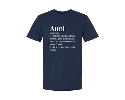 brand:Generic|color:Navy|Aunt Definition Auntie Dictionary Graphic T-Shirt