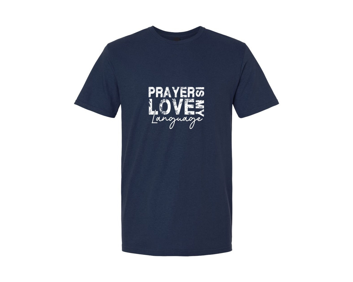 brand:Generic|color:Navy|Prayer Is My Love Language Love Graphic T-Shirt