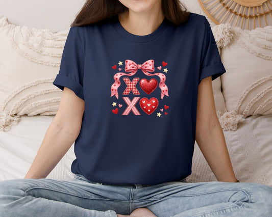 Xoxo Coquette Bow Valentine Shirt 2 Graphic T-Shirt