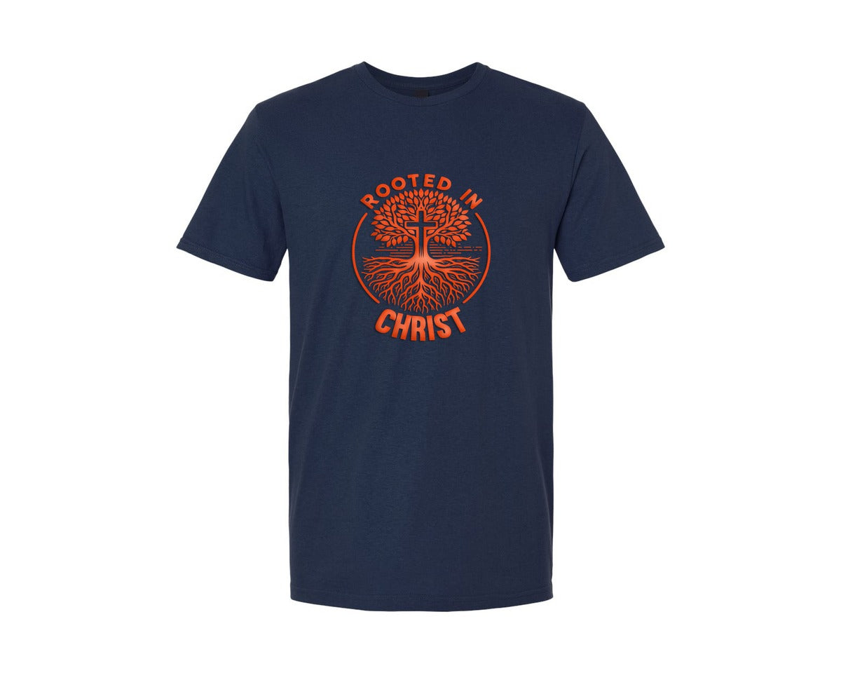 brand:Generic|color:Navy|Jesus Root Faith Jesus Graphic T-Shirt