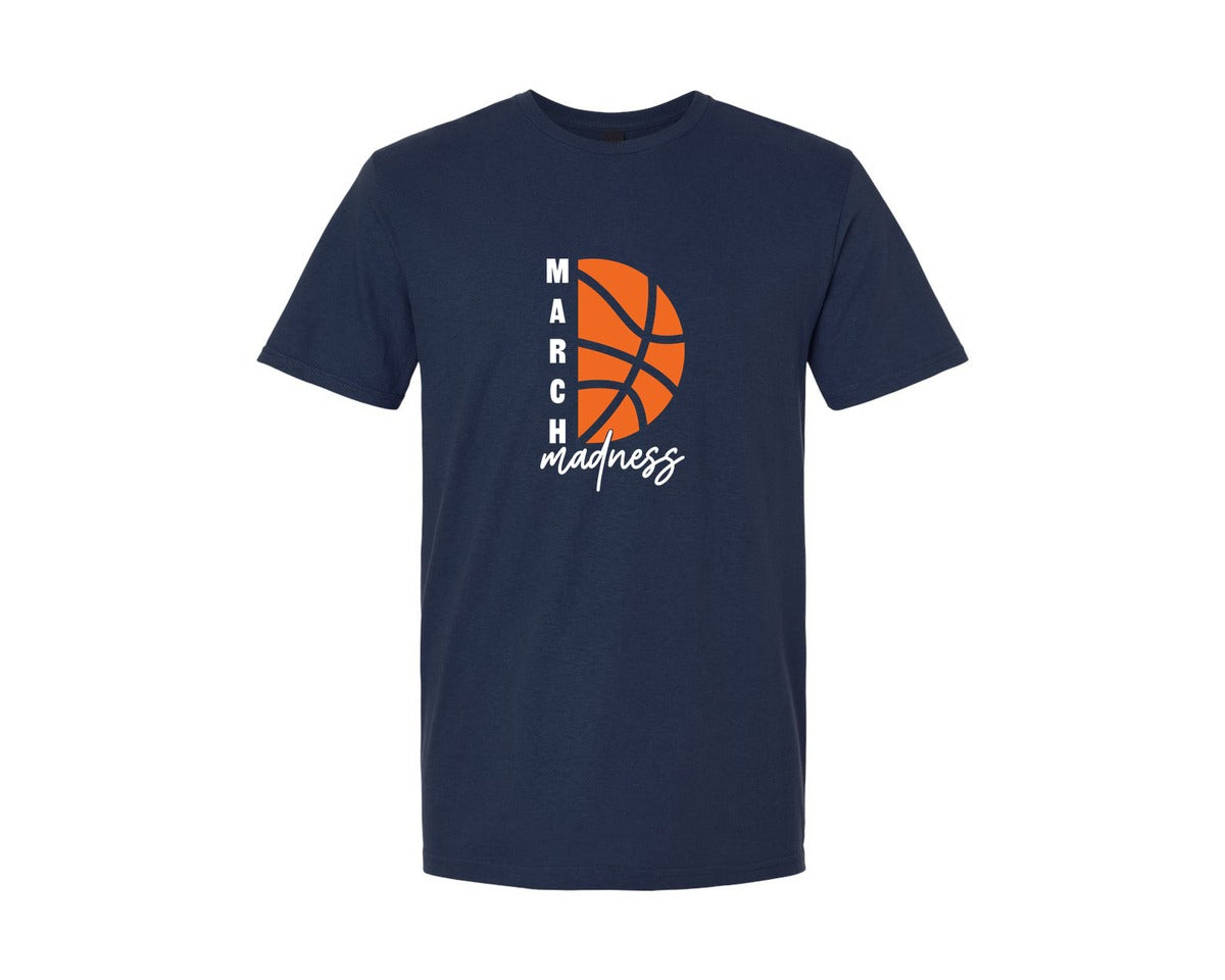 brand:Generic|color:Navy|March Madness Basketball Graphic T-Shirt