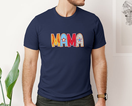 Retro Softball Mama Softball Graphic T-Shirt