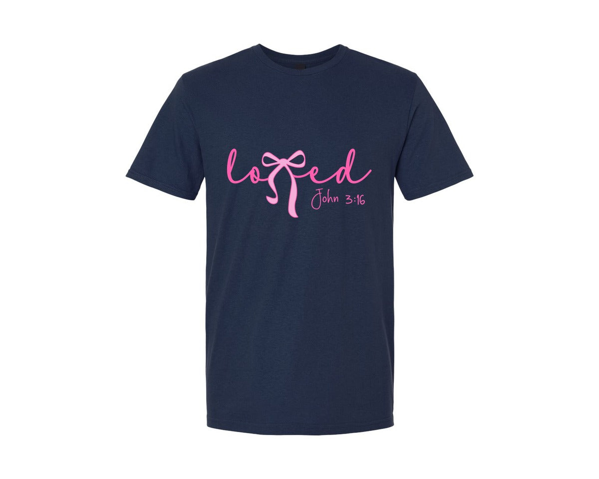 brand:Generic|color:Navy|Loved John 316 Valentine Graphic T-Shirt