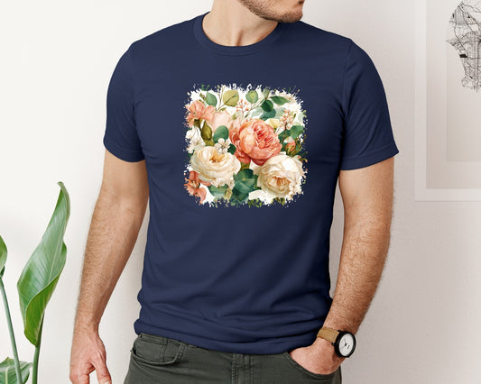 Pastel Flowers Square Tshirt 48 Graphic T-Shirt