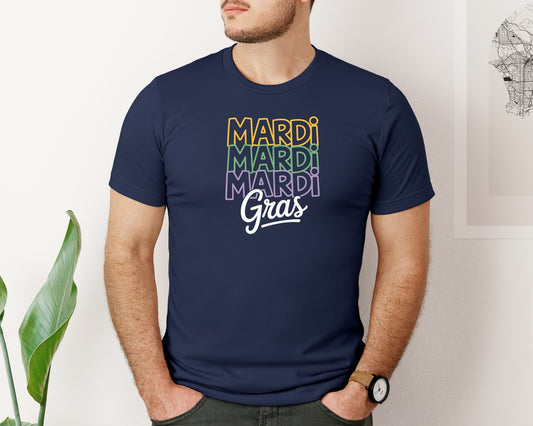 Funny Mardi Gras Typography Shirt Graphic T-Shirt