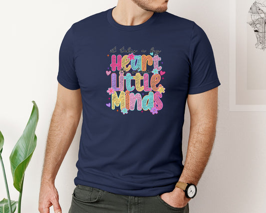Big Heart Little Minds Teacher Graphic T-Shirt