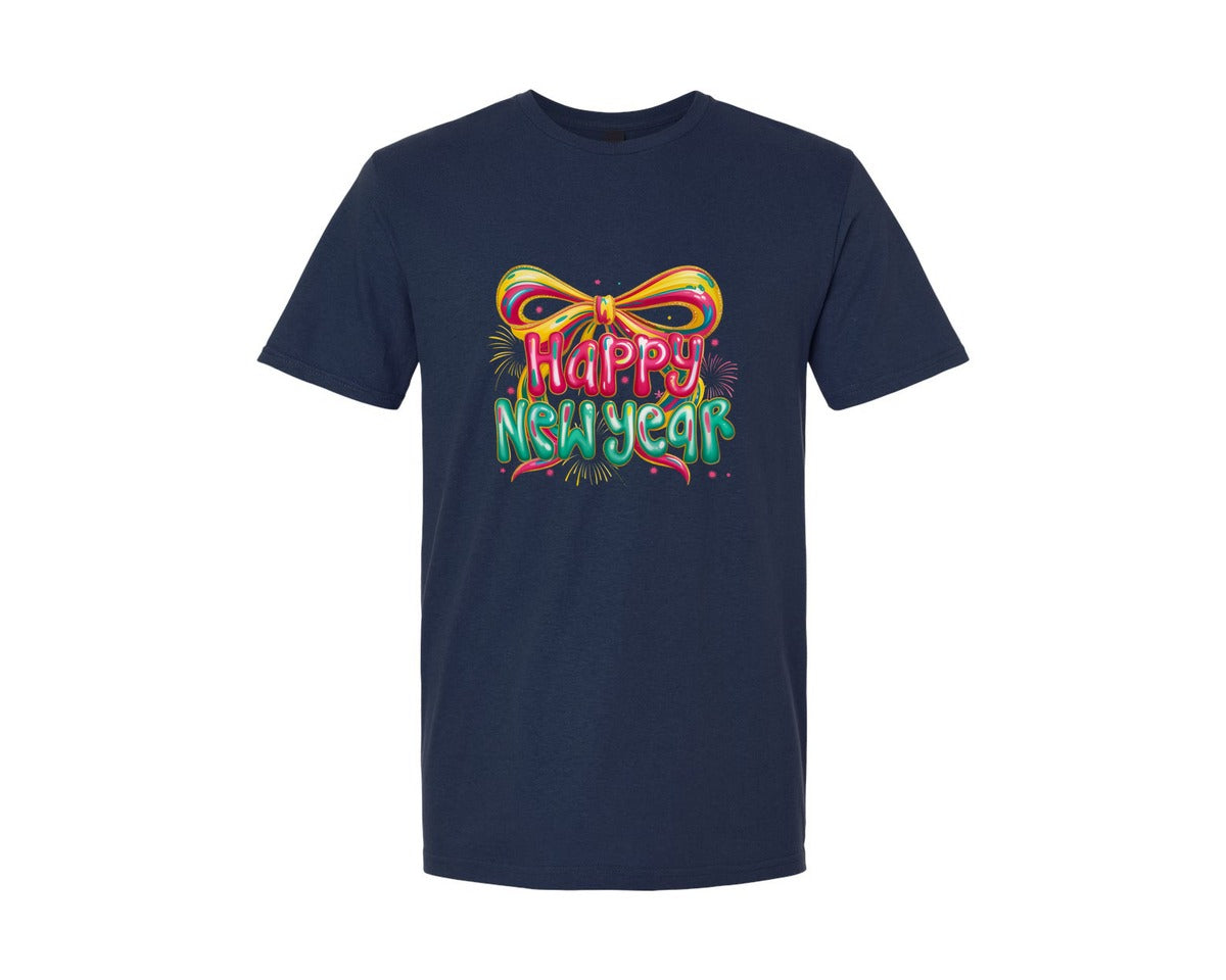 brand:Generic|color:Navy|Happy New Year New Year 2026 7 Graphic T-Shirt