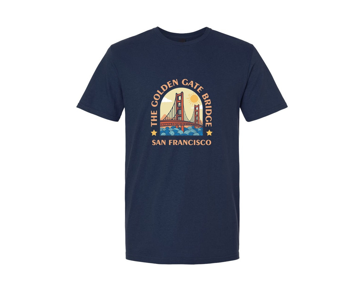 brand:Generic|color:Navy|The Golden Gate Bridge Graphic T-Shirt