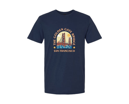 brand:Generic|color:Navy|The Golden Gate Bridge Graphic T-Shirt