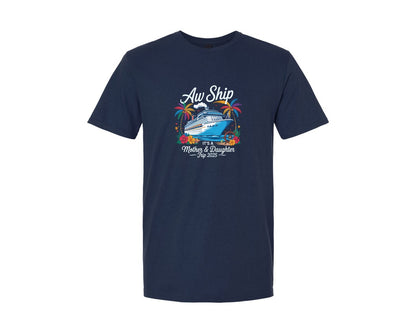 brand:Generic|color:Navy|Aw Ship Mother Daughter Trip Cruise Graphic T-Shirt