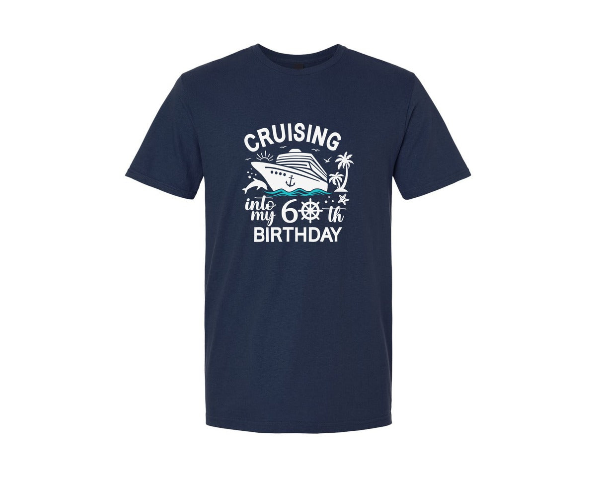 brand:Generic|color:Navy|60Th Birthday Cruise 60 Cruising Graphic T-Shirt