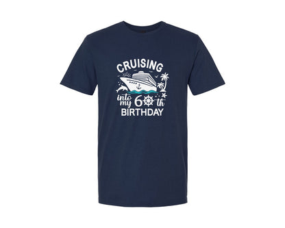 brand:Generic|color:Navy|60Th Birthday Cruise 60 Cruising Graphic T-Shirt