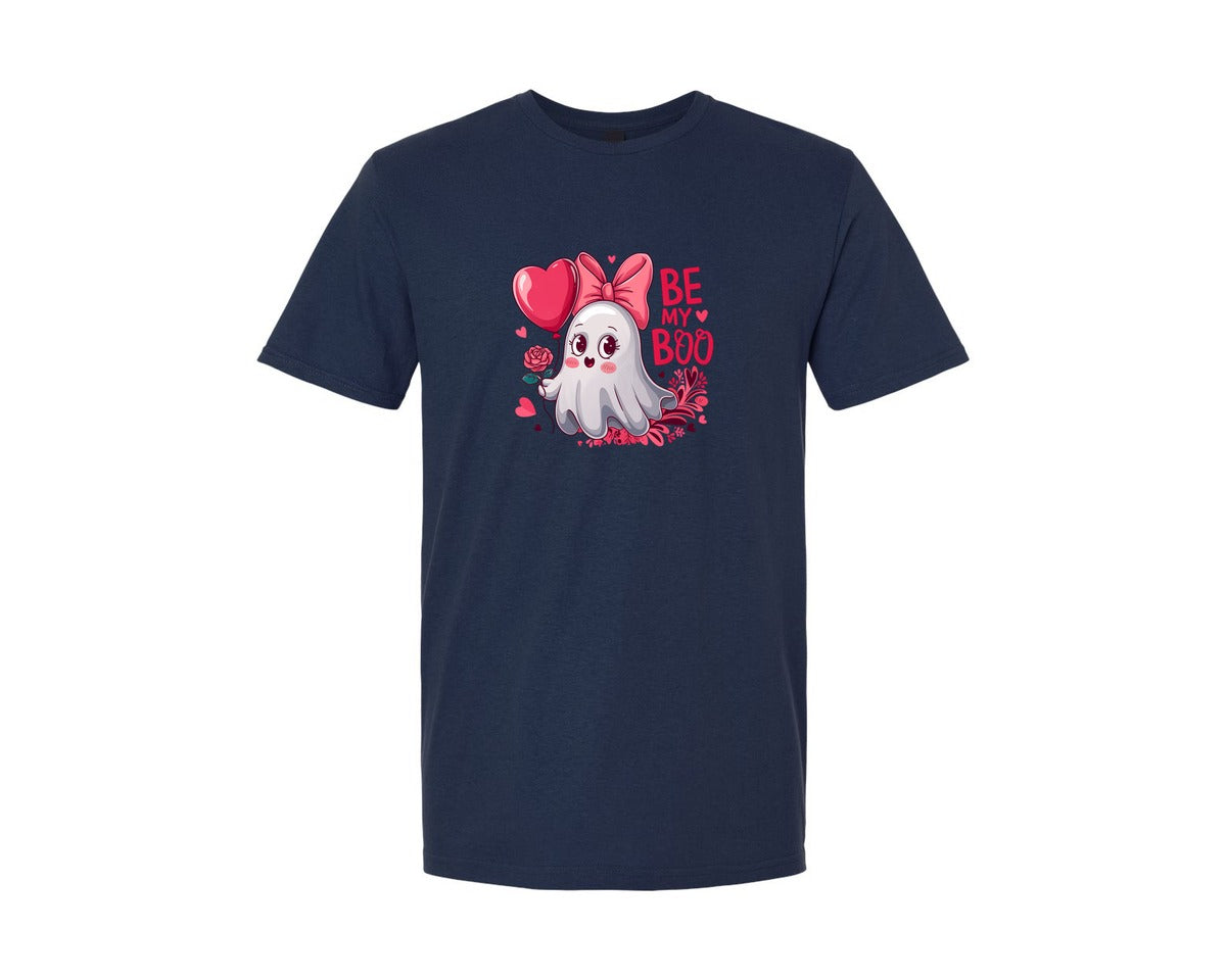brand:Generic|color:Navy|Valentines Day Ghost Pngbe My Boo Cute 6 Graphic T-Shirt
