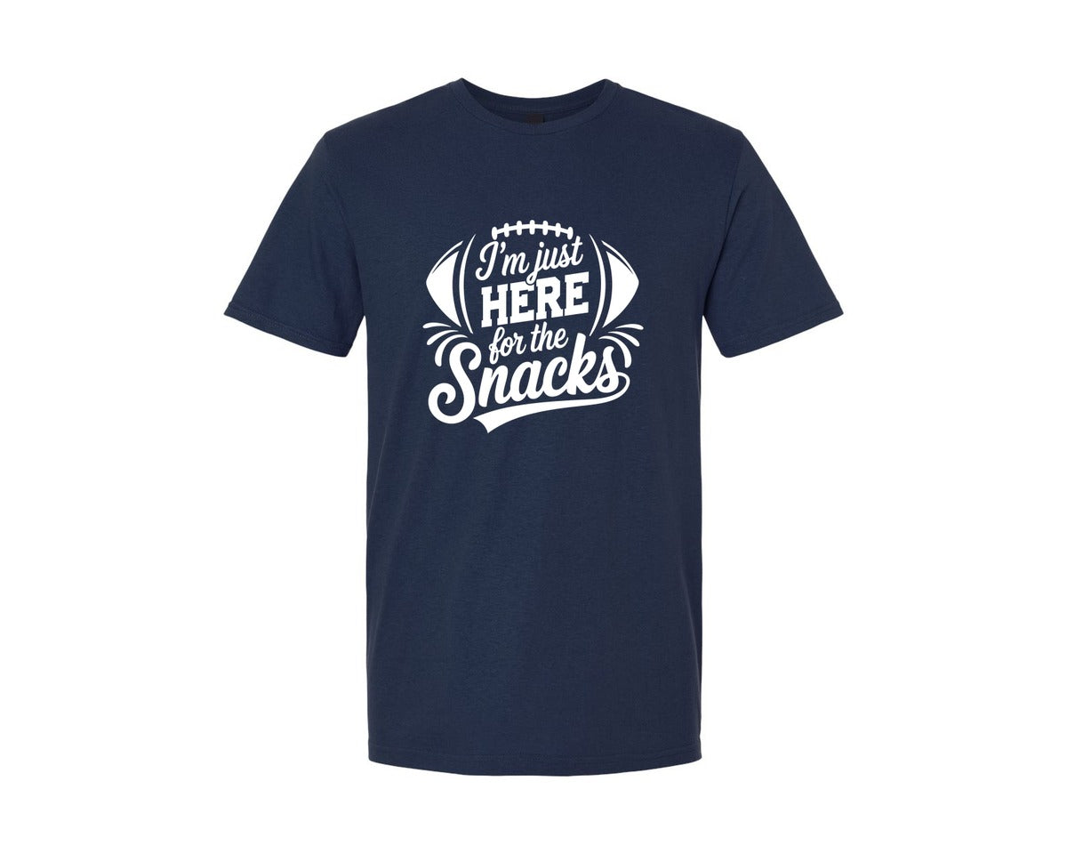 brand:Generic|color:Navy|Im Just Here For The Snacks Graphic T-Shirt