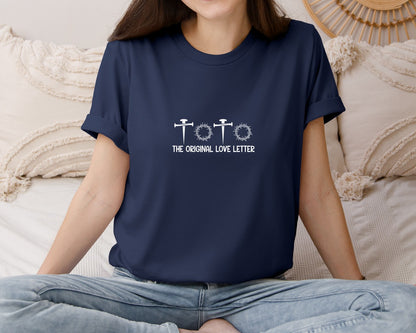 brand:Bella Canvas|color:Navy|The Original Love Letter Graphic T-Shirt