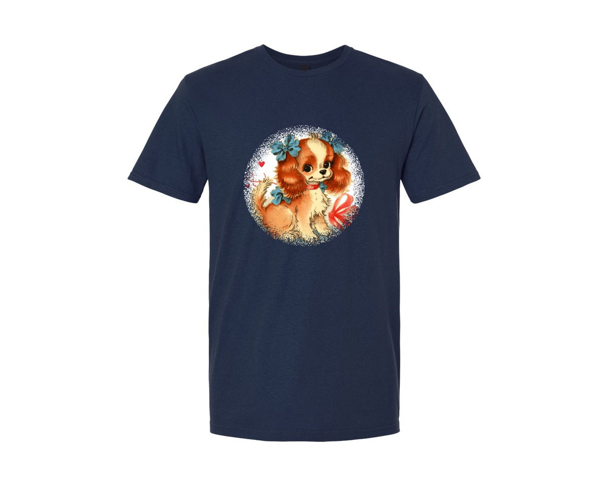 brand:Generic|color:Navy|Vintage Valentine Round Tshirt 33 Graphic T-Shirt