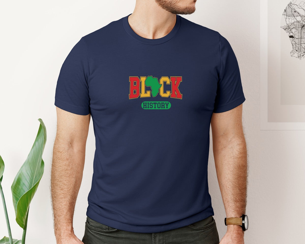 brand:Bella Canvas|color:Navy|Black History Juneteenth 2 Graphic T-Shirt