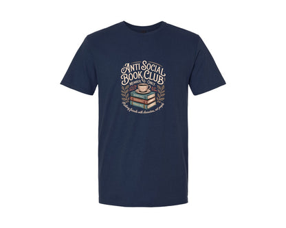 brand:Generic|color:Navy|Anti Social Book Club Vintage Graphic T-Shirt