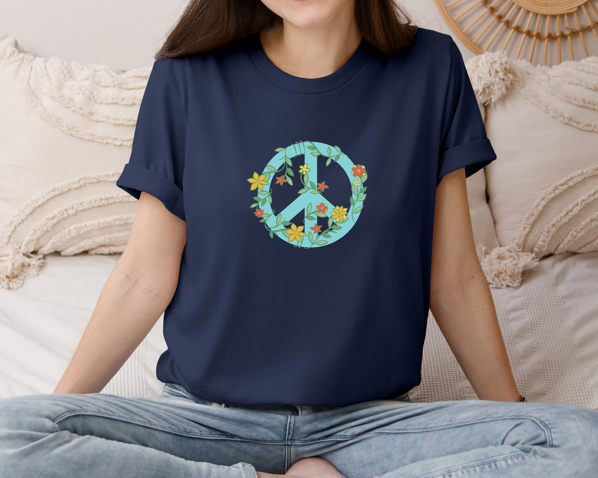 brand:Bella Canvas|color:Navy|Hippie 30 Designs 2 Graphic T-Shirt