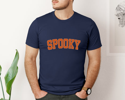 Spooky College Font Cute Halloween Graphic T-Shirt