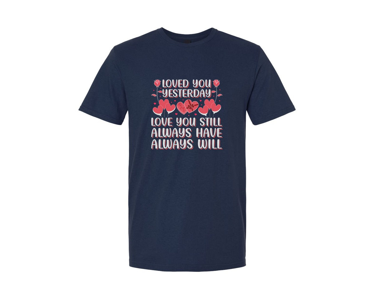 brand:Generic|color:Navy|Love You Still Valentine Graphic T-Shirt